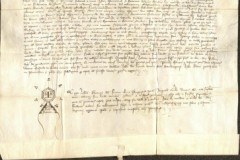 Urkunde mit der ersten Erwähnung von Gefrees 1366 (Staatsarchiv Bamberg BU Nr. 3309)